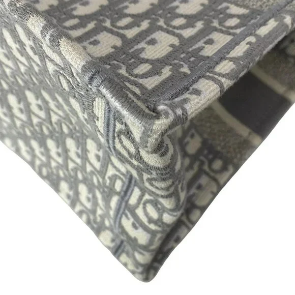 DIOR/ChristianDior Book Tote Bag Medium - White Gray Light gray Jacquard - Picture 9 of 16
